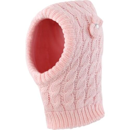 Connectyle Toddler Boys Girls Cute Warm Winter Skull Cap Windproof Knitted Soft Fleece Lined Hood Scarf Beanies Hat for Kids