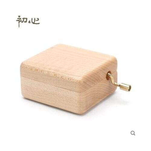 Wood music boxes hand-operated Castle in the Sky birthday gift anniversary gift