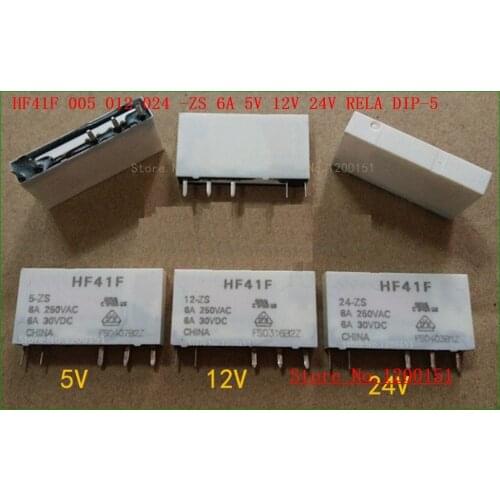 HF41F 5-ZS 12-ZS 24-ZS 6A 5V 12V 24V Rela DIP-5