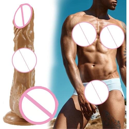 Sucker Simulation Penis USB Charging Dildo Realistic Penis with Bottom Sucker Vibration Rod Sex Toy for Women Dildo Masturbation