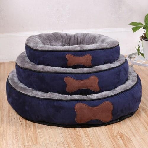 Bone Dog Bed house Round Cushion Pet Cat Mat warm Bed for small dogs Sofa Mats Dog Beds cama para perro legowisko dla psa