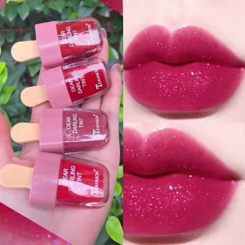 Ice Cream Lip Gloss Jelly Juicy Lips Makeup Long Lasting Waterproof Moisturize Lip Glaze Shiny Shimmer Lips Cosmetic TSLM1