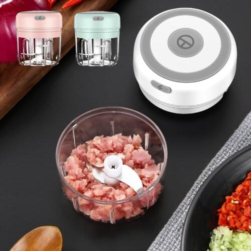 Mini Garlic Grinder USB Electrical Spice Chopper Portable Garlic Shredder Kitchen Vegetable Chili Meat Grinder Kitchen Tools