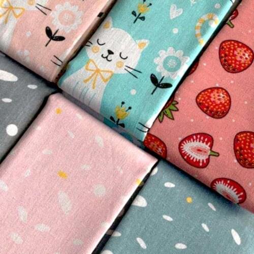 New Printed Cotton Linen Fabric Curtain tablecloth Cotton Cloth For DIY Quilting & Sewing Placemat,Bags Material