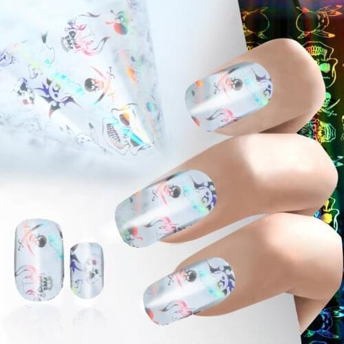 New fashion 100cmx4cm Laser Glitter Transparent Nail Art Transfer Foil Sticker DIY Nail Beauty Decorations