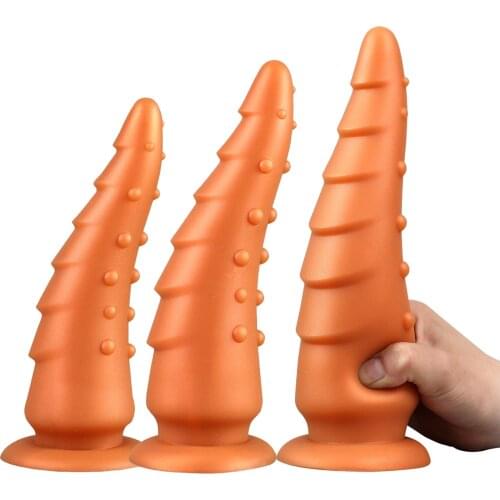 2021 Latest Huge Anal Plug Soft Long Dildo Butt Plug Vagina Anus Expansion Dilator Prostate Massage Adult Sex Toys For Woman Men