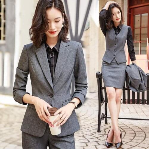 IZICFLY Spring Autumn New Office Wear For Women Female Blazer With Trouser Business Elegant Pants Two Piece Suits Outfit Work