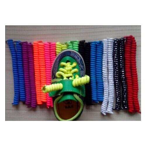 New Arrival Colorful Locking Shoe Laces Elastic Shoelaces Spring Shoelace Children Running Walking Shoelace