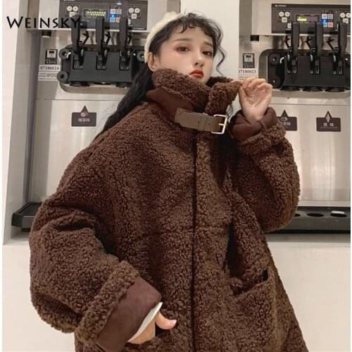 Casual Style Winter Women Faux Fur Thick Oversized Teddy Bear Coat 2019 Fashion Female Overcoat