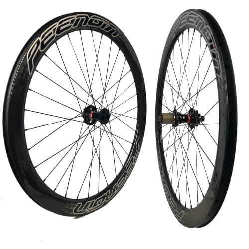 PEENGIN P50 logos carbon tubular/clincher bike wheelset 50mm disc brake cyclocross wheels 23/25mm width quick release/thru axle