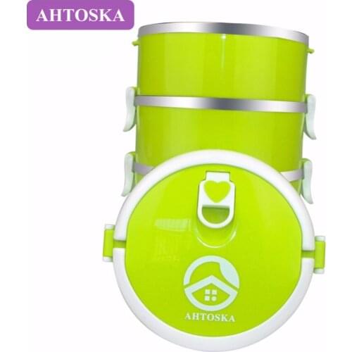 AHTOSKA PP And 304 Stainless Steel Portable Lunch Boxes Thermal Food Container Suitable For School Kids