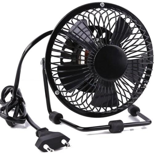 Portable USB Fan Wrought Iron Mini Fan Small Desktop Fan Suitable for Electric Fans At Home and Office EU Plug