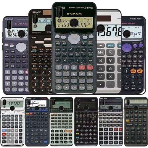 Retro Peculiar Funny Calculator black Silicone soft Phone Case for huawei P40 P30 P20 P10 Pro P9 Lite Psmart 2019 Y6 Y9 cover