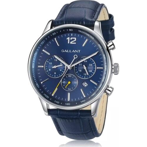 Dual Time Luxury Wataches for Men Water Resistant Quarz Wristwatch Mens Watch with Leather Strap Date Calendar Dress Watch