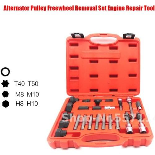 Alternator Pulley Freewheel Removal Set Engine Repair Tool
