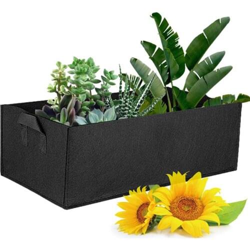 Bag Flower Pot Large Handle Plant Grow Bags Garden Waterproof 1pc High Capacity Thickened Non-woven Fabric Square The Planting