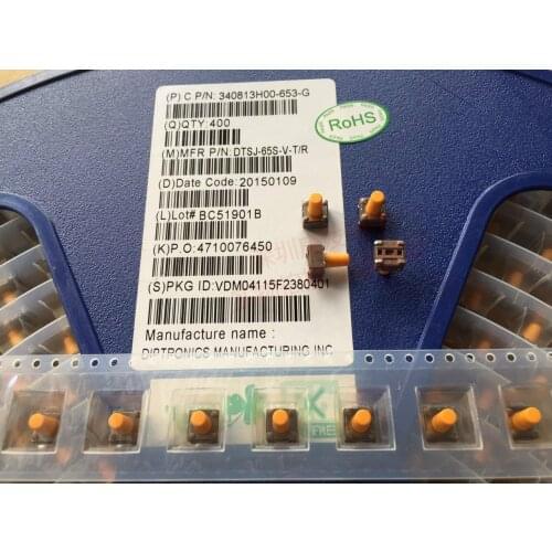 Taiwan Yuanda DIP DTSJ-65S-V Tact Switch 6*6*9.5MM Patch 4 Pin Micro Switch