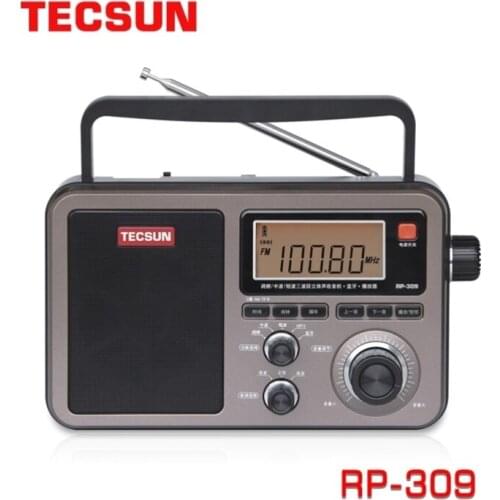 Tecsun RP309 WAV APE FLAC Bluetooth Speaker Portable FM SW MW Radio USB TF SD card MP3 Player Radio