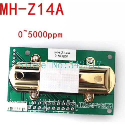 CO2 SENSOR MH-Z14A infrared carbon dioxide sensor module,serial port, PWM, analog output with cable 0-2000PPM 0-5000PPM