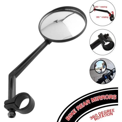Bike Rear Mirrors 360 Degree Rotation Bicycle Rearview Mirrors Suitable for Mountain Road Bike MTB Handlebar 18mm - 22mm