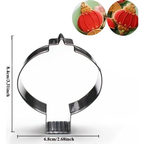 1pcs patisserie reposteria Festive Chinese lanterns Metal Cookie Cutter Fondant Cake Decor Pastry Shop Cupcake Biscuit Mould DIY