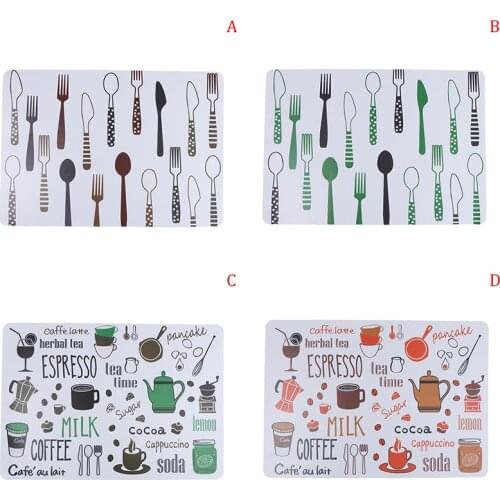 1PC pvc 40*28cm Placemats Table Mat Kids Tableware Cartoon Dining Table Disc Pads Coasters Napperon Plate