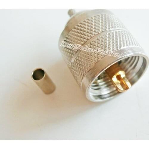 1Pcs UHF PL259 male SO239 plug crimp RG174 RG179 RG316 RG188 RF Cable Connector