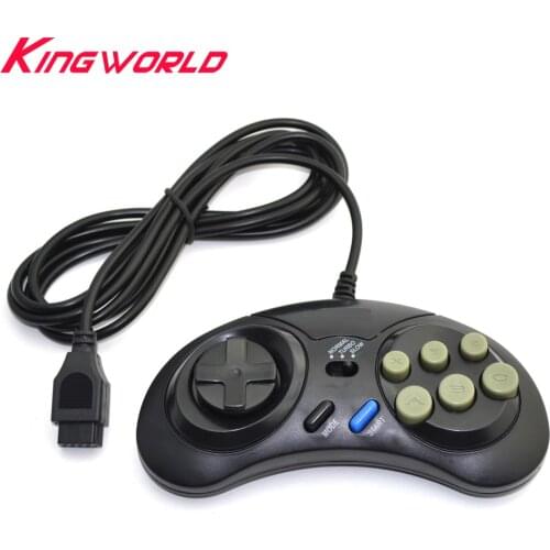 16 bit Classic Wired Game Controller for SEGA Genesis 6 Button Gamepad for SEGA Mega Drive Mode Fast Slow