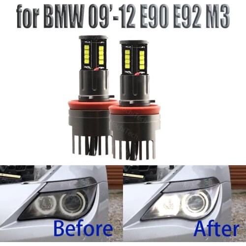 160W Bright White Color LED Angel Eye Halo Light H8 No Error for BMW 2009-2012 3 Series E90 E92 M3