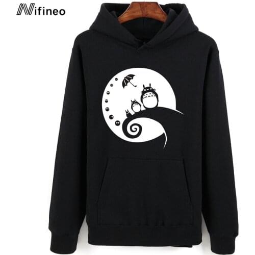 2021 new Anime Totoro winter Hoodies Sweatshirt Men Women Harajuku Fleece Hoodie Streetwear Pullover Jacket Coat Plus Size