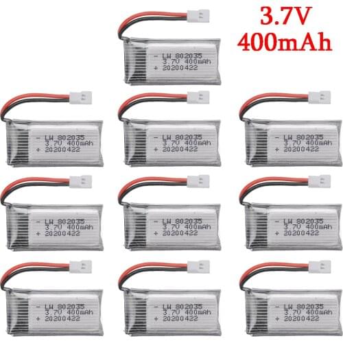 3.7V 400mah Lipo Battery For SYMA X11 X11C X4 X15 X5A-1 X15C X15W H31 H107 KY101 E33C E33 U816A V252 RC Drone Helicopter Parts