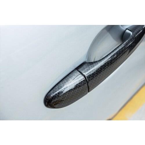 ABS Carbon Fiber Car styling Auto Door Handle Knob Exterior Trim Covers For 16-18 Mazda CX - 4 CX-4 2016 2017 2018