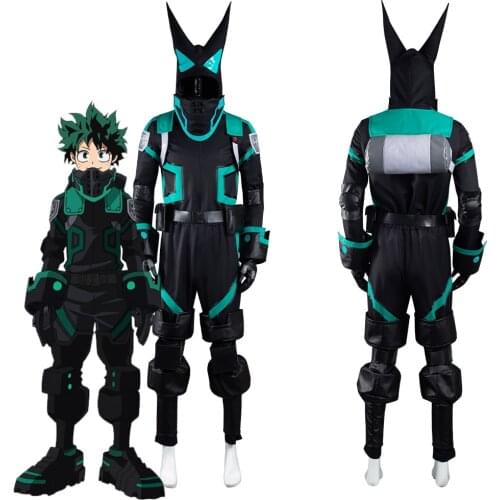 Anime My Hero Academia Cosplay Midoriya Izuku Battle Suit Costume Outfits Halloween Carnival Suit