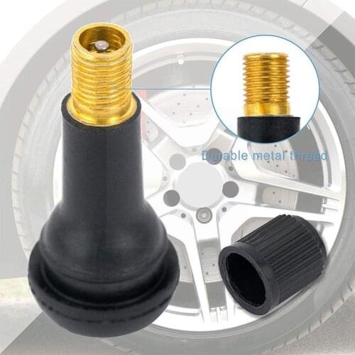 Black Rubber Tr414 Snap-in Car Wheel Tyre Tubeless Car Tyre Tires Wheels Stems Parts Caps Tire Accessories Dust C4x3