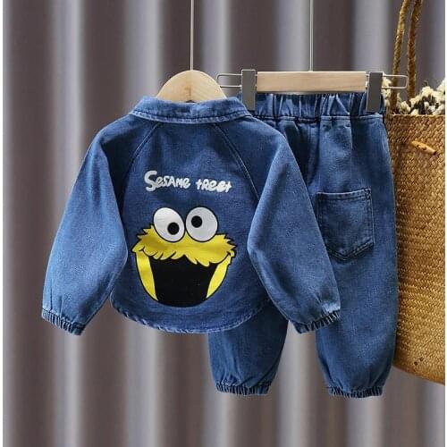 2021 Baby spring autumn Clothing Girl Two Piece Set, Kid girls demin Tops +pants for Children outfit clothes 2-10 years