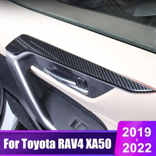 For Toyota RAV4 RAV 4 2019 2020 2021 XA50 Car Door Armrest frame Strip Decoration Cover Interior Modification Accessories