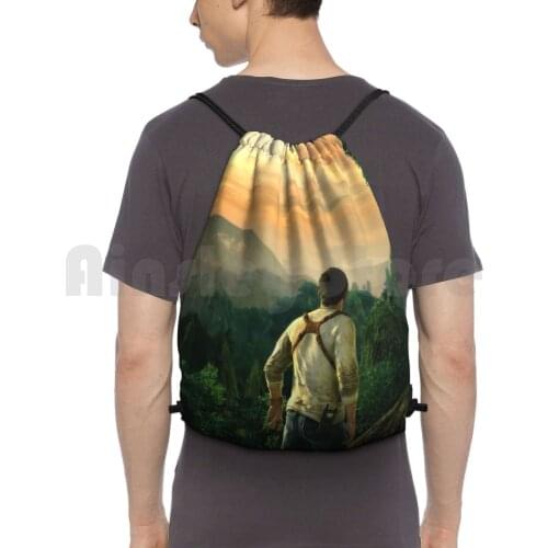 El Dorado ( Uncharted ) Backpack Drawstring Bags Gym Bag Waterproof Nathan Drake City Of Gold Gold Spanish El Dorado
