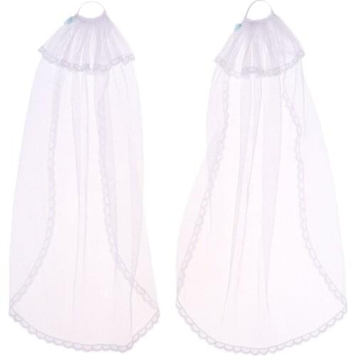 Doll Wedding Dress Veil Bridal Veil Headdress For 12'' Girl Dolls Dress Up