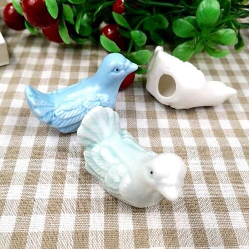 Ceramic Cute Bird Shape Chopstick Stand Rest Spoon Holder Tableware Storage Rack for Kitchen Chopsticks Holder