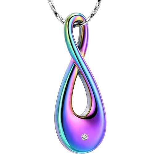 Infinity Love Cremation Jewelry for Ashes Pendant for Human Pet Ashes Stainless Steel Keepsake Urn Necklace for Ashes