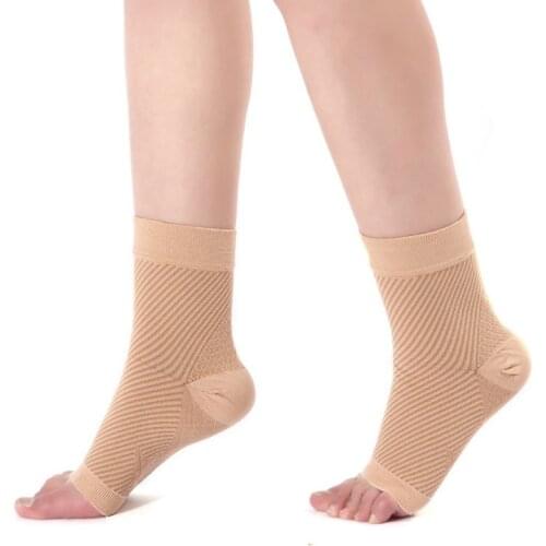 Compression Foot Ankle Sleeve Support Brace Socks Unisex Anti-fatigue Sports Elastic Bandage Foot Protective Gear Gym Fitness
