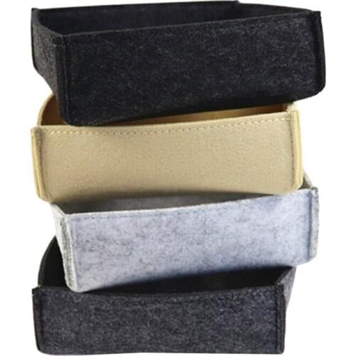 Storage Basket Felt Storage Box Desktop Living Room Porch Key Debris Holder Wool Home Organizer Storage Baskets