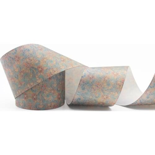 Antique Pattern Printed Grosgrain Ribbons Design Customized ​Logo for Hair Bows DIY Handmade Materials 10/25/50 Yards