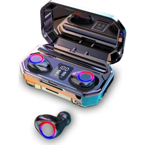 M12 TWS Bluetooth 5.0 Wireless HiFi Stereo Earphones with LED Digital Charge Box