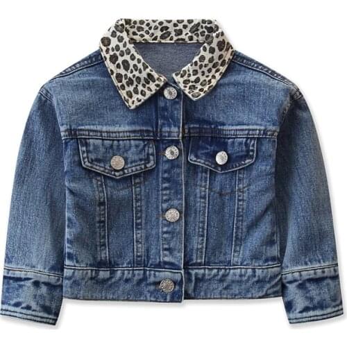Fashion Kids Children Girls Long-Sleeved Denim Jackets Baby Denim Coat Outerwear