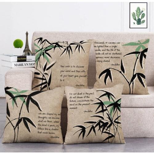 Pillowcases China Style Bamboo Pillow Case Sofa Cushion Cover Home Decoration Kussenhoes Housse De Coussin Cojines T46
