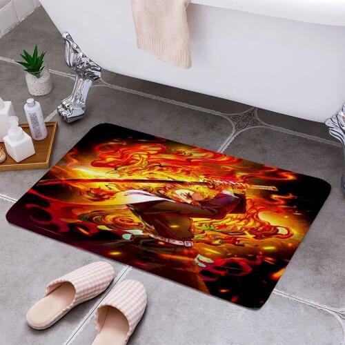 Demon Slayer Cheaper Anti-slip Modern Area Rugs Living Room Balcony Bathroom Printed Carpet Doormat Hallway Bath Mat