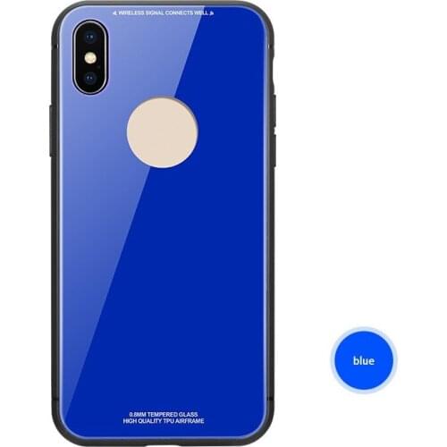 2017 New Trending For iPhone X Case Colorful TPU Tempered Glass Cover Back Shell For iPhone 7 8 Plus Mobile Phone Cases Cover