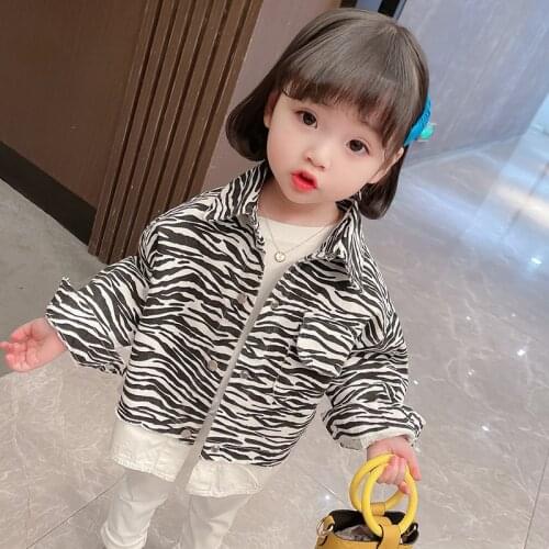 2021 new Baby Girl Boy Spring Autumn stripe Coats Jackets Fashion Cartoon Jacket Kids Children Overwear Clothes