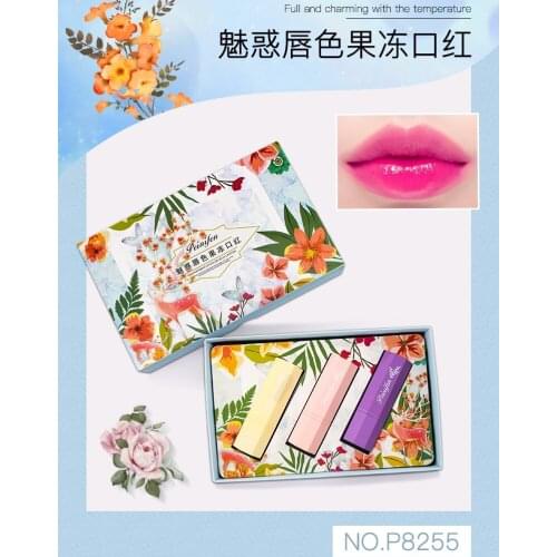 New Item Enchantment Design Shining High Quality Jelly Type 3 Colors Beautiful Lipstick